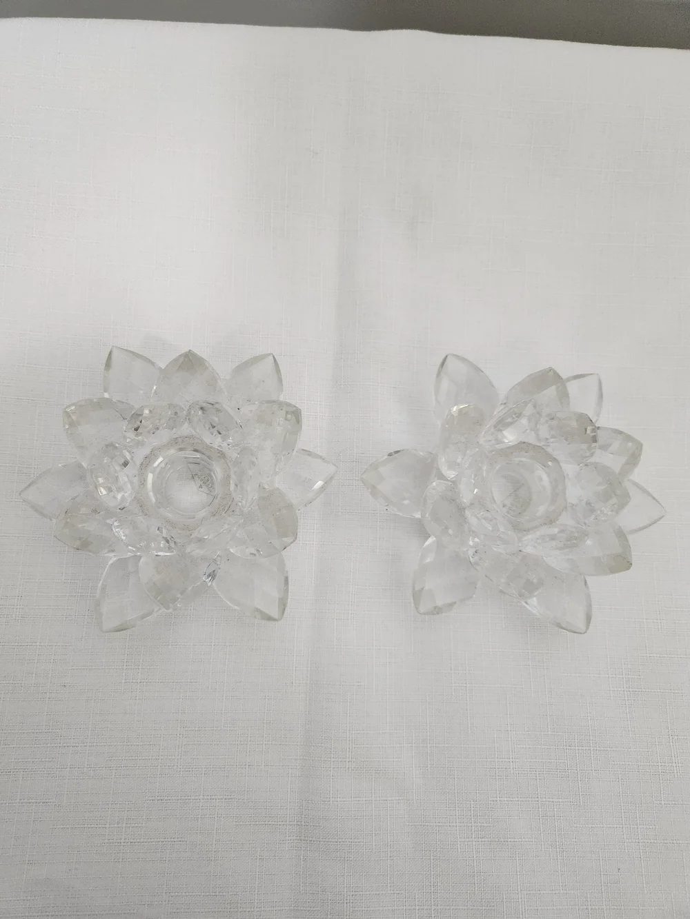 Shannon Crystal Lotus Flower Candle Holders